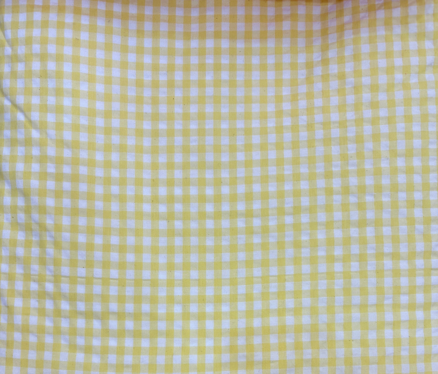 FBR71 Yellow and white seersucker cotton check fabric