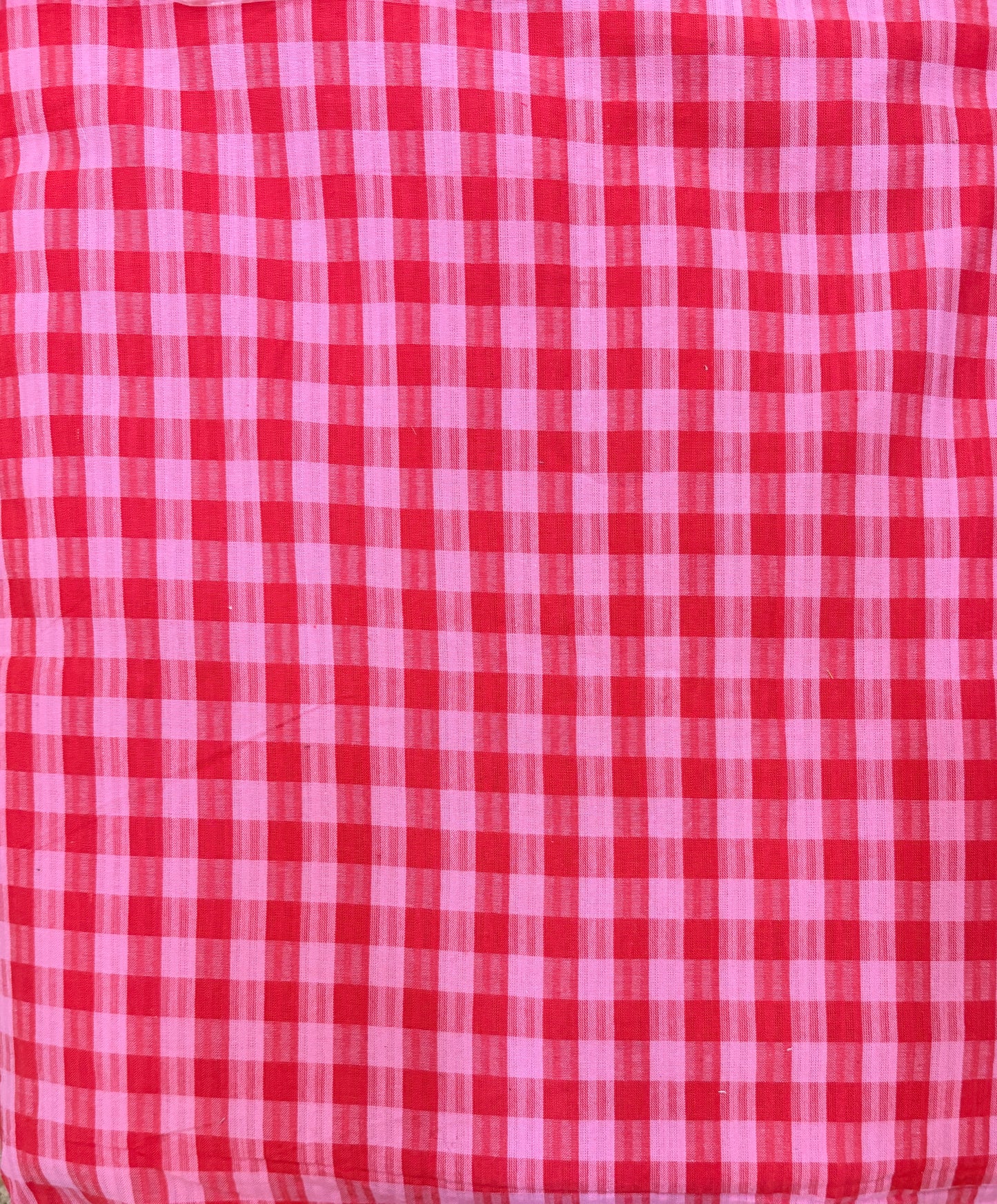 FBR70 Dark Pink and Red Seersucker cotton fabric
