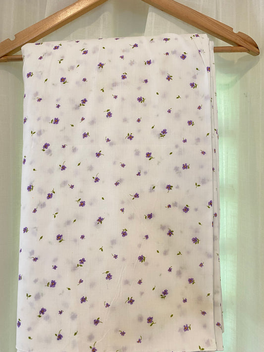 FBR027 White Print-Cotton Fabric