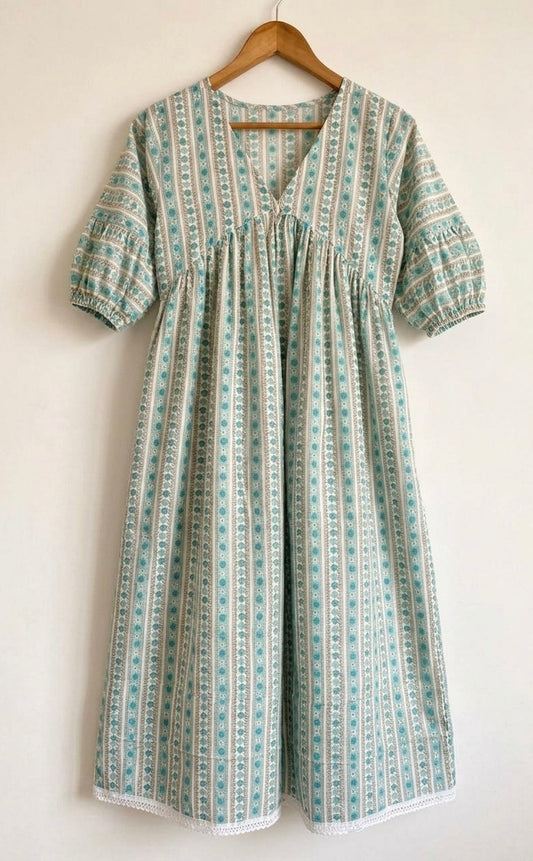 DS108 Multidesign cotton Alia cut dress