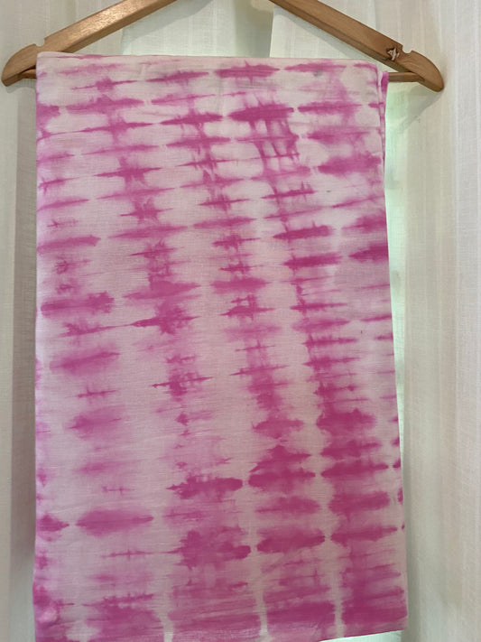 FBR016 Pink&White-Tie&Die-Cotton Fabric