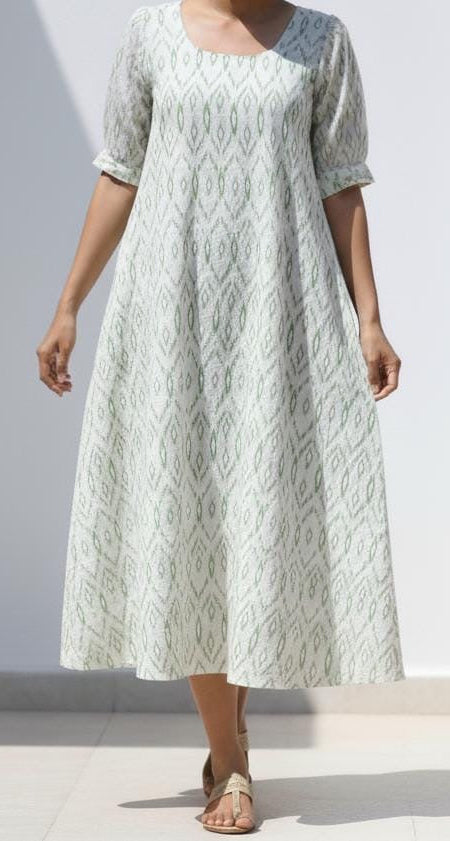 DS55 Simple round square neck Dress