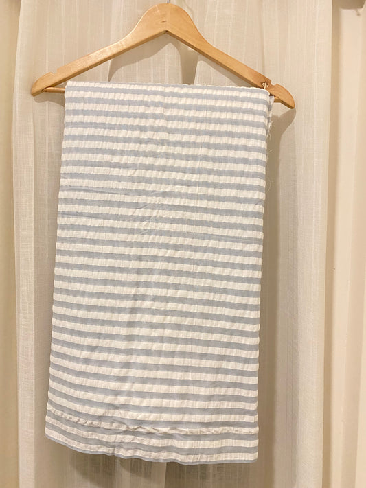 FBR057 Grey SeerSucker Cotton Fabric