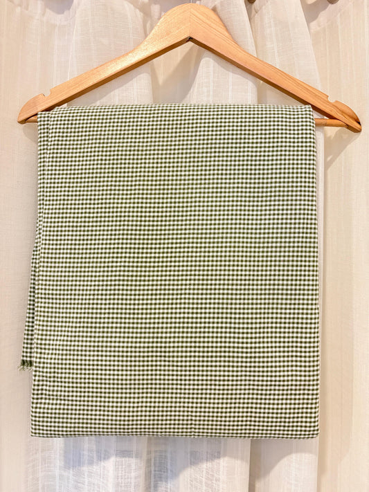 FBR052  Green SeerSucker Cotton Fabric