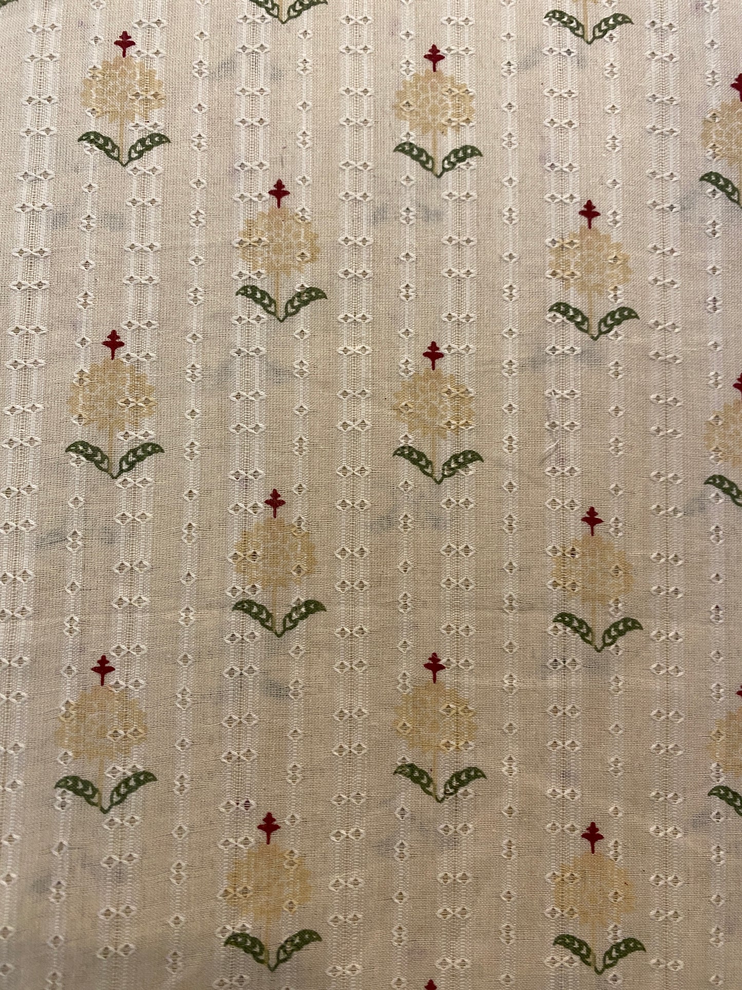 FBR067  Flower print on Hakoba design cotton fabric