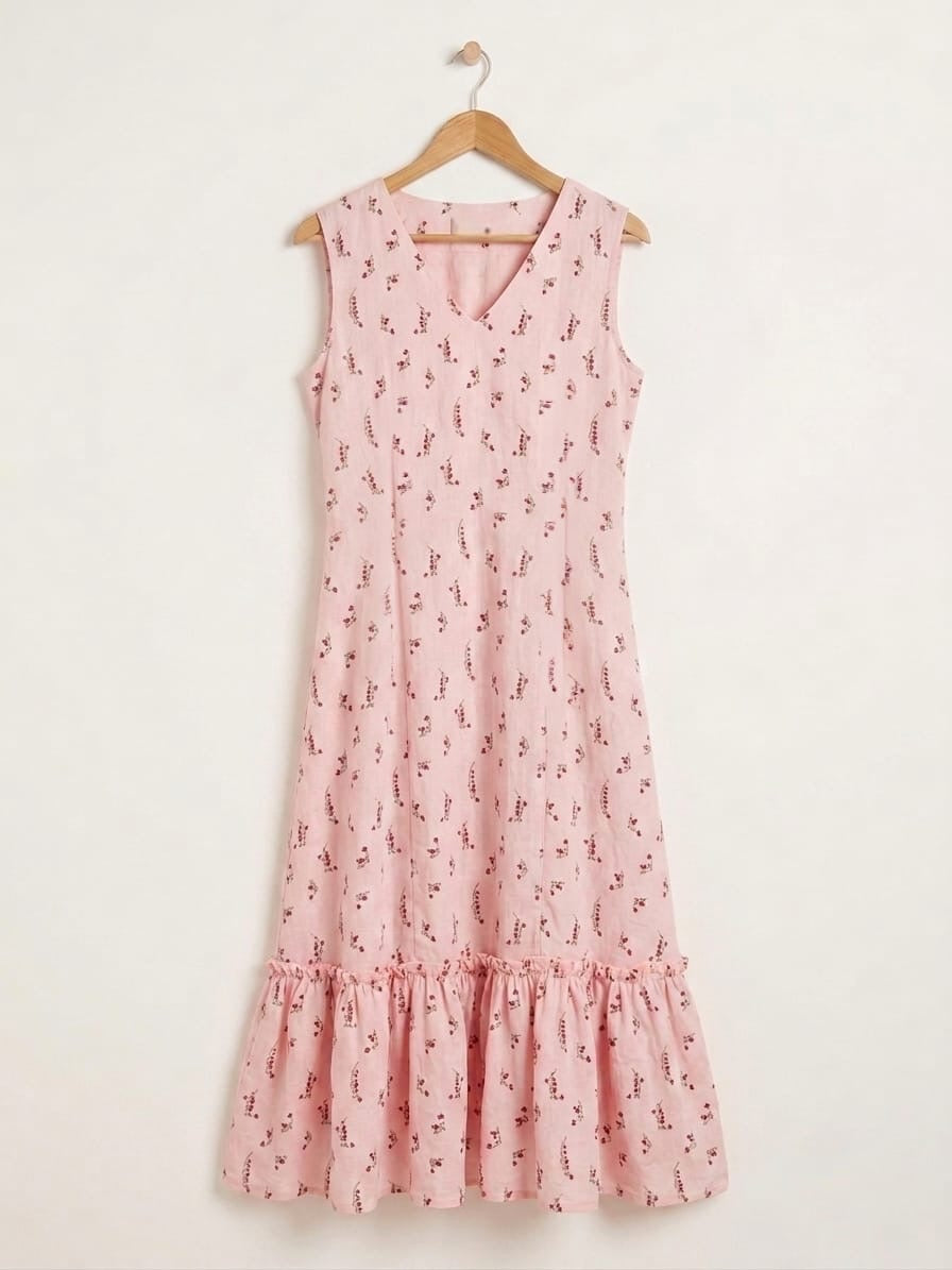 DS183 v-neck with bottom flares
