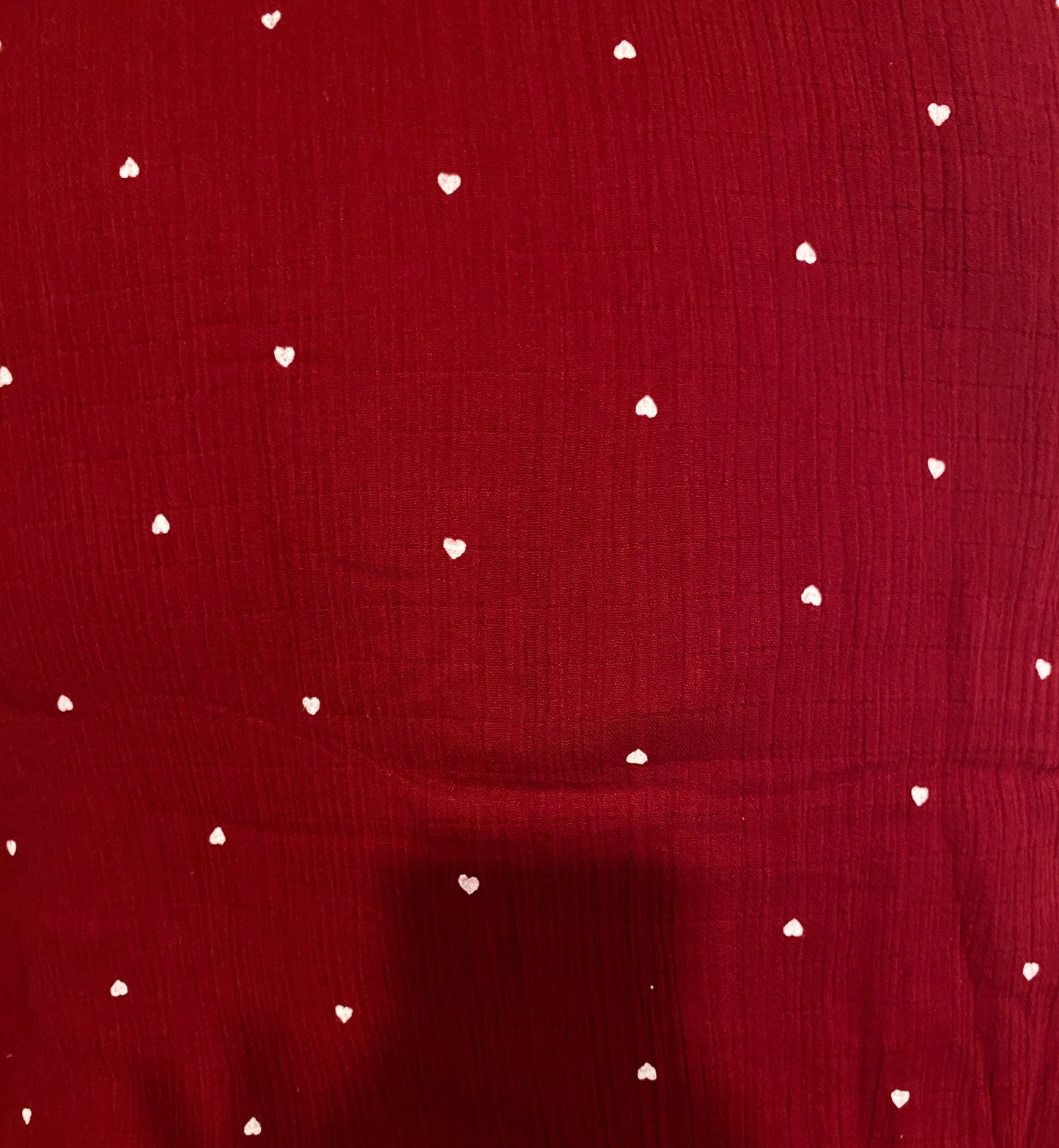 FBR063 Double gauze muslin - Heart Print fabric