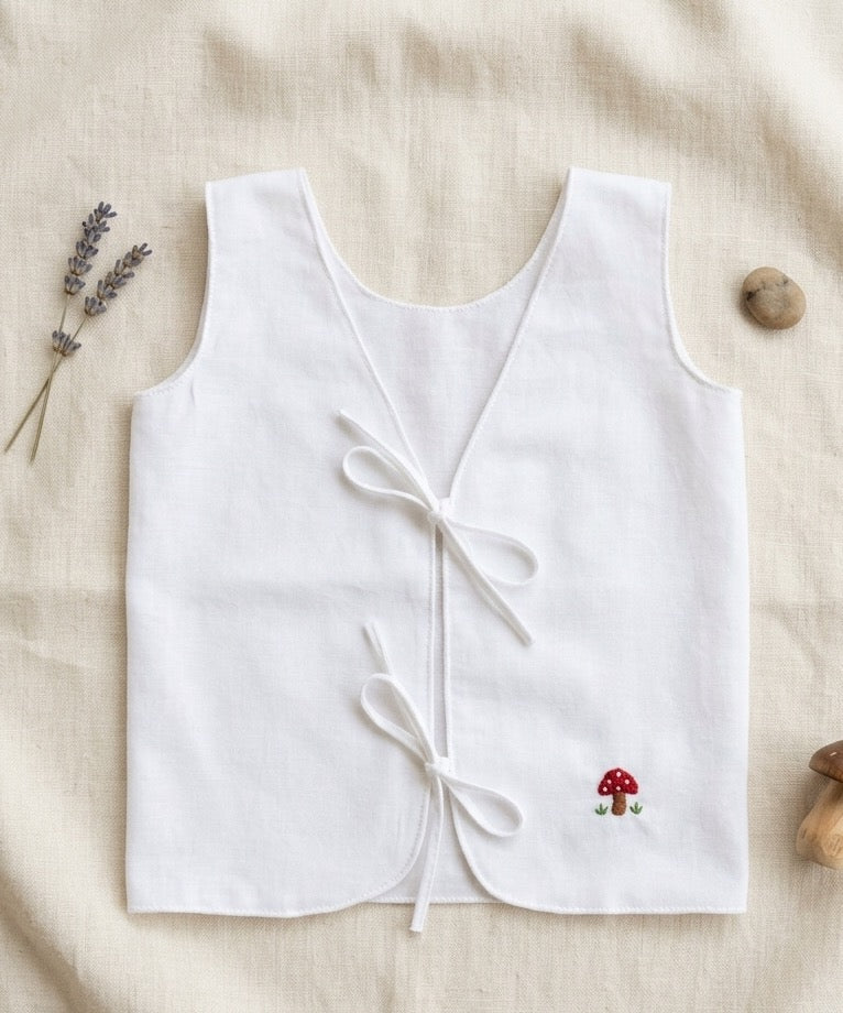 Newborn Kettudup with front open in soft Mul cotton with Hand embroidery (Pack of 5)