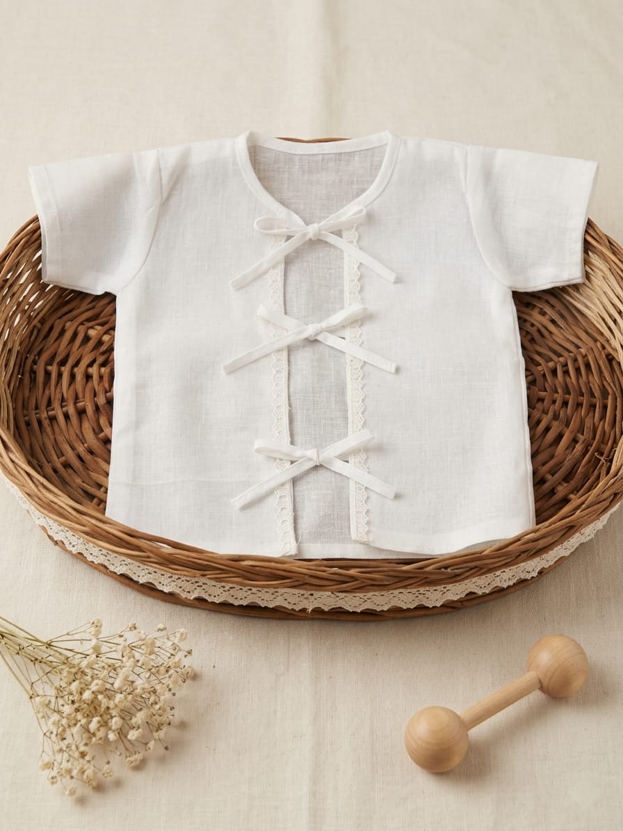 Newborn Kettudup/Jablas with small embroidery and lace details(pack of 5)