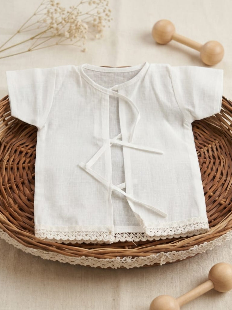 Newborn Kettudup/Jablas with small embroidery and lace details(pack of 5)