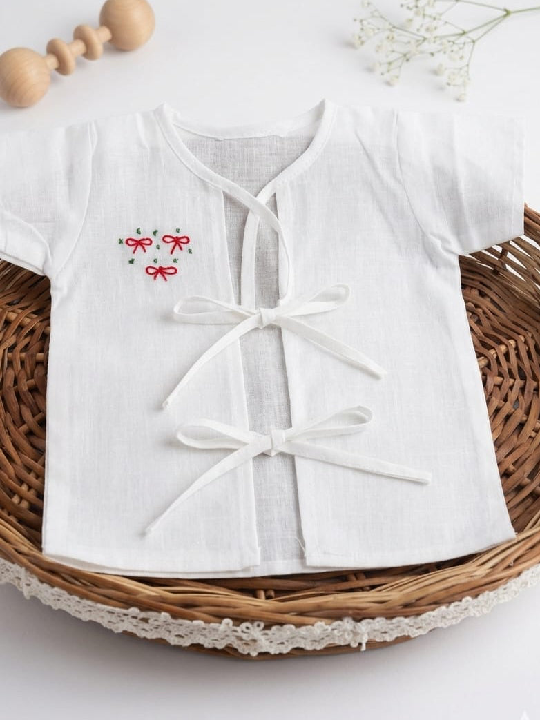 Newborn Kettudup/Jablas with small embroidery and lace details(pack of 5)