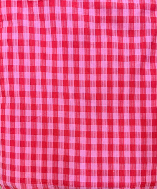 FBR70 Dark Pink and Red Seersucker cotton fabric