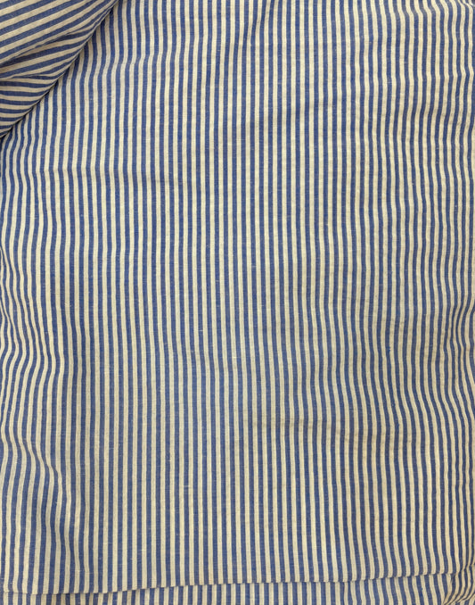 FBR73 Blue Stripe Seersucker Cotton Fabric