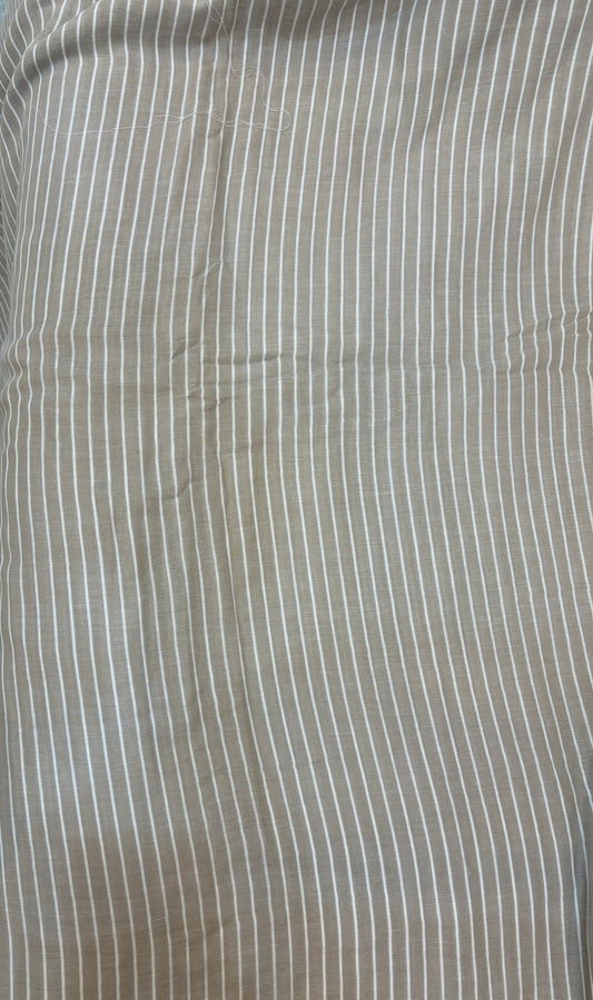 FBR88 Light Brownish cream stripe double gauze muslin fabric
