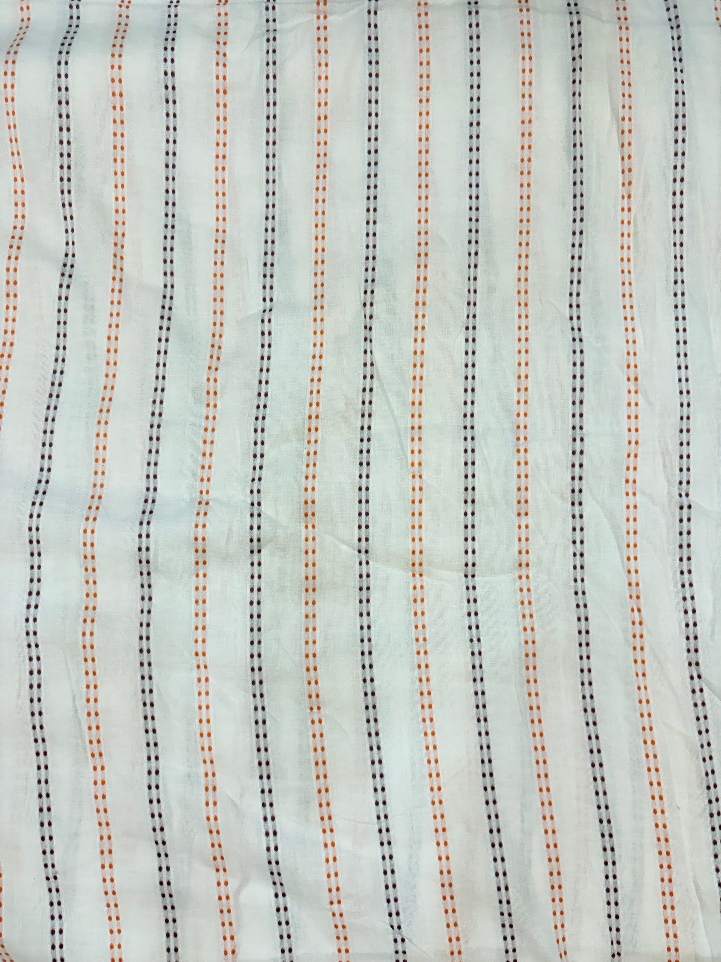 FBR91 Dotted thread line white Double gauze muslin