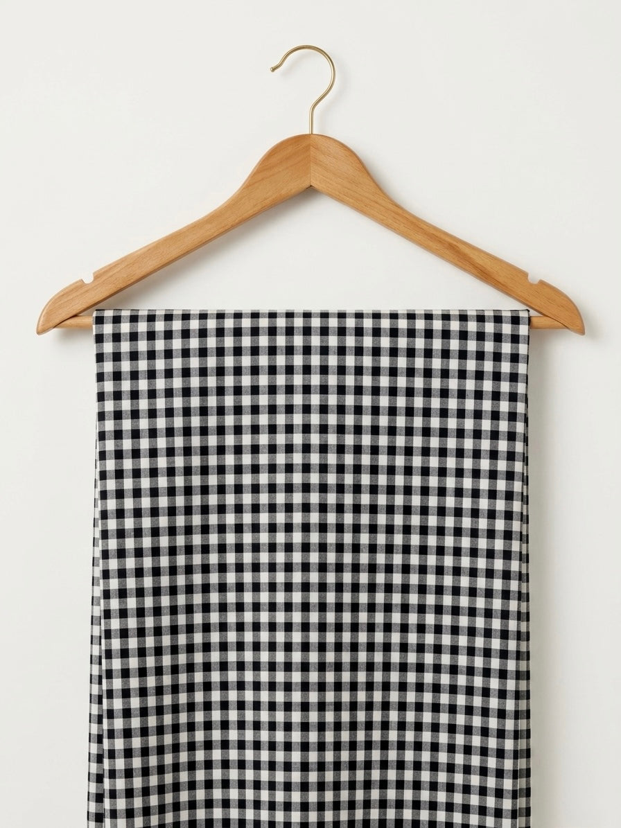 FBR97 Black and white cotton check