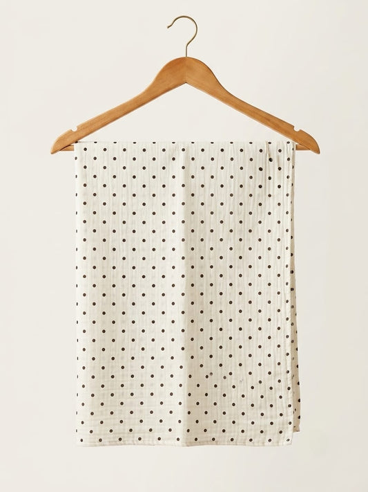 DS153 White and Black polka design fabric